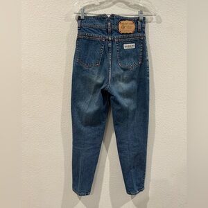 Vintage 80s James Cat High Waist 100% Cotton Denim Blue Mom Jeans Size 28